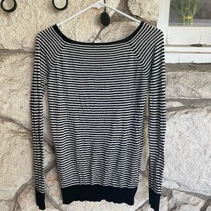 Striped boat neck long sleeve